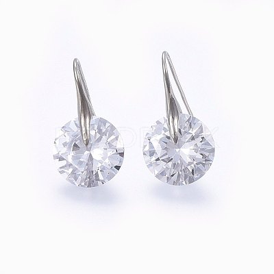 304 Stainless Steel Dangle Earrings EJEW-H365-14MM-1
