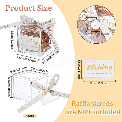Square Transparent Acrylic Candy Gift Boxes CON-WH0088-15B-1