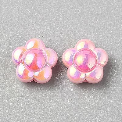 Plating Acrylic Beads MACR-WH0007-128A-1