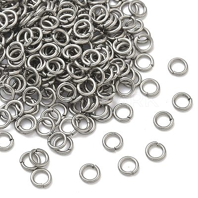 Tarnish Resistant 304 Stainless Steel Open Jump Rings X-STAS-Q186-02-4x0.7mm-1