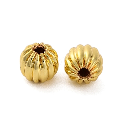 Rack Plating Pumpkin Brass Spacer Beads KK-Z070-35G-02-1