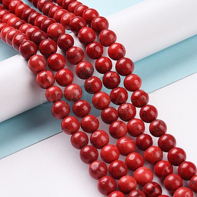 Natural Howlite Beads G-G904-8mm-03-1