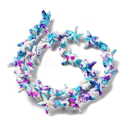 Synthetic Turquoise Dyed Beads Strands X-G-P507-04E-1