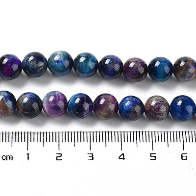 Natural Rainbow Tiger Eye Beads Strands G-NH0002-A01-B01-1