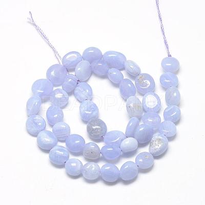 Natural Blue Lace Agate Beads Strands G-R445-8x10-10-1