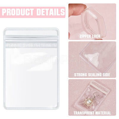 10Pcs PVC Plastic Resealable Bags OPP-WH20001-02A-1