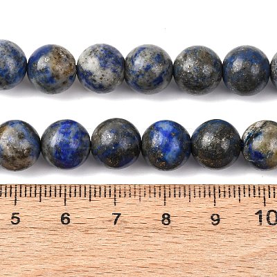 Natural Lapis Lazuli Beads Strands G-A163-07-10mm-1