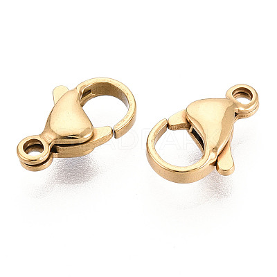 304 Stainless Steel Lobster Claw Clasps STAS-T065-13mm-34G-1