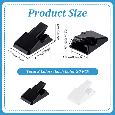 40Pcs 2 Colors Plastic Ring Holder KY-PH0002-37-1
