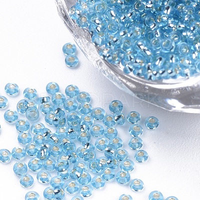 Silver Lined 15/0 Glass Seed Beads SEED-Q025-1.5mm-C05-1