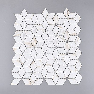 Natural Freshwater Shell Mosaic Tile Cabochons SHEL-Q029-08-1