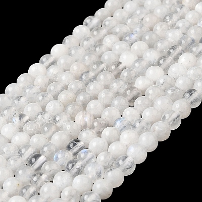 Nature Rainbow Moonstone Round Bead Strands G-M263-A-02B-1
