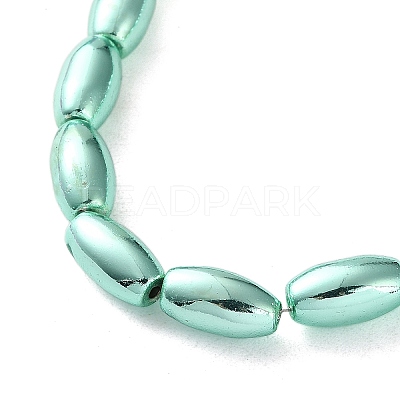 Electroplated Synthetic Magnetic Hematite Beads Strands G-C248-I01-6x12mm-1