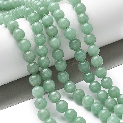 Natural Green Aventurine Round Beads Strands X-G-S150-8mm-2-1