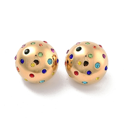Ion Plating(IP) 304 Stainless Steel Stud Earrings EJEW-K281-15G-1