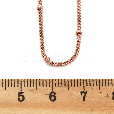 2MM Brass Satellite Chain Necklaces for Women NJEW-D302-49RG-1