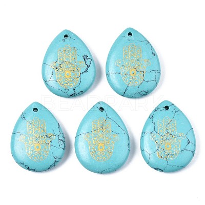 Synthetic Turquoise Pendants G-T122-73H-1