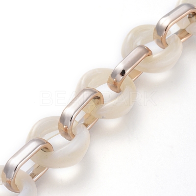 Transparent Acrylic Handmade Cable Chain AJEW-JB00547-01-1