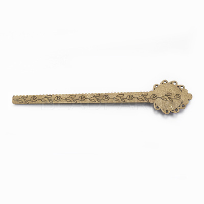 Tibetan Style Alloy Cabochon Setting PALLOY-E449-06AB-1