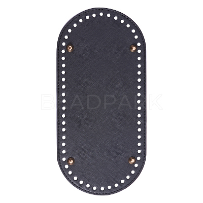 PU Leather Oval Long Bottom for Knitting Bag FIND-WH0032-01A-1