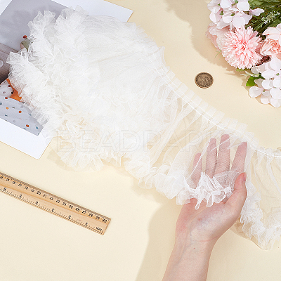 2Yards Polyester Pleated Lace Trim OCOR-CY0003-23B-1