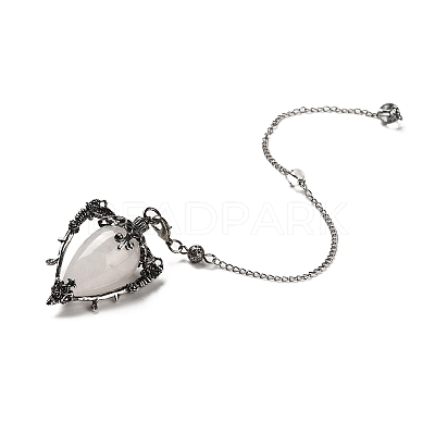Natural Quartz Crystal Triangle Dowsing Pendulum Pendants G-G022-01AS-08-1