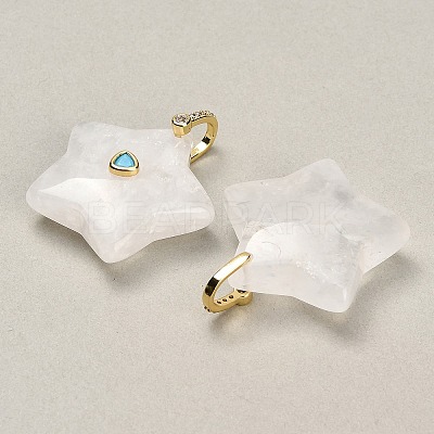 Natural Quartz Crystal Pendants G-Z157-01G-A05-1