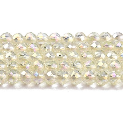 Electroplate Transparent Glass Beads Strands X1-GLAA-H021-01B-FR04-1