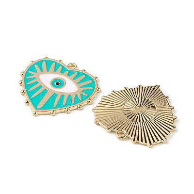 Rack Plating Alloy Enamel Pendants X-ENAM-K067-05F-1
