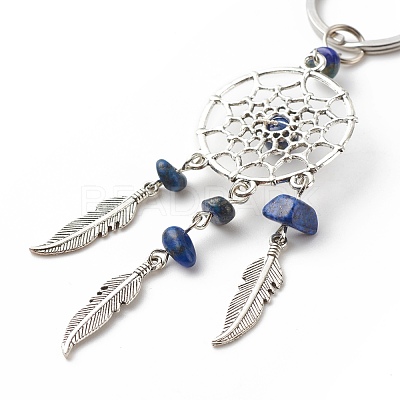Natural Lapis Lazuli Keychain KEYC-JKC00346-05-1