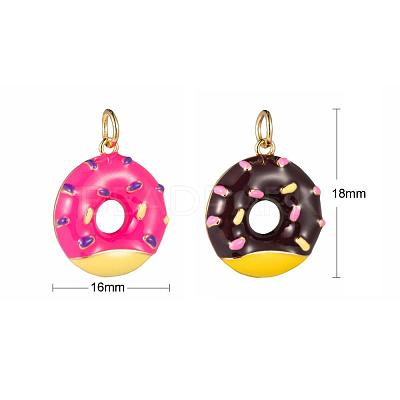 6Pcs 3 Colors Brass Enamel Pendants KK-LS0001-31-1
