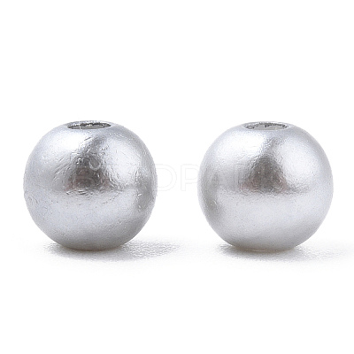 Spray Painted ABS Plastic Imitation Pearl Beads OACR-T015-05A-03-1