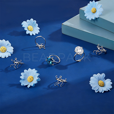 6Pcs Adjustable Brass Ring Components FIND-PH0038-31A-1