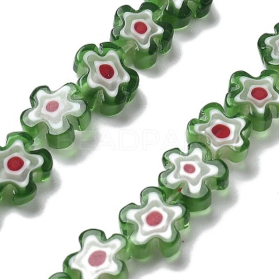 Handmade Millefiori Lampwork Beads Strands LAMP-F035-09Q-1