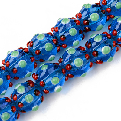 Handmade Lampwork Beads Strands LAMP-N021-007C-1