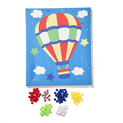 Creative DIY Hot Air Balloon Pattern Resin Button Art DIY-Z007-39-1