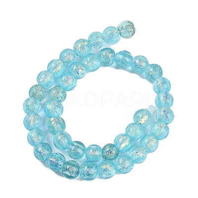 Handmade Foil Lampwork Beads Strands FOIL-K003-06B-07-1