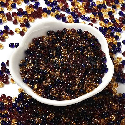 Transparent Colours Glass Seed Beads X1-SEED-P006-02A-10-1