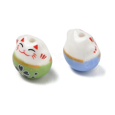 Handmade Porcelain Beads PORC-WH0006-02-1
