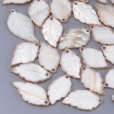 Electroplate Freshwater Shell Pendants X-SHEL-S274-57-1