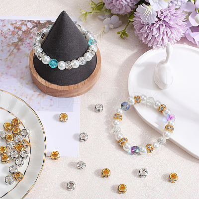 40Pcs 2 Colors Brass Spacer Beads KK-SC0003-97-1
