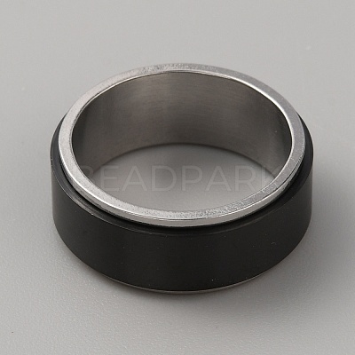 304 Stainless Steel Plain Rotating Finger Ring RJEW-WH0011-10B-EB-1