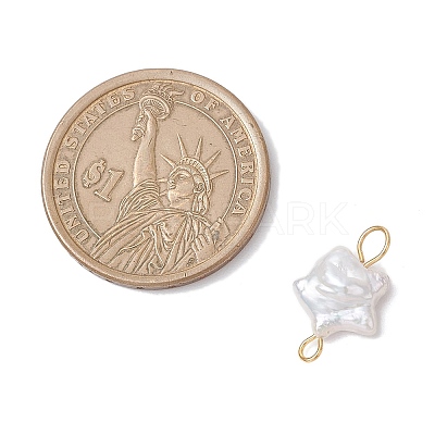 Natural Keshi Pearl Connector Charms PALLOY-JF04243-01-1