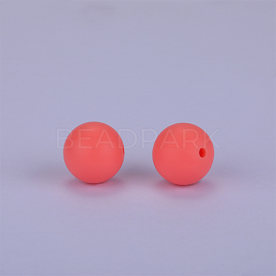 Round Silicone Focal Beads SI-JX0046A-107-1