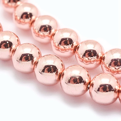 Electroplate Non-magnetic Synthetic Hematite Beads Strands G-L485-01A-RG-1