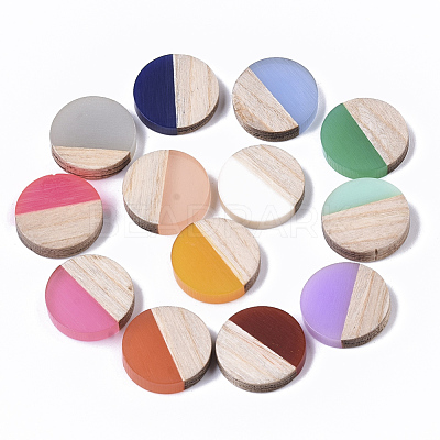 Resin & Wood Cabochons RESI-R425-05-1