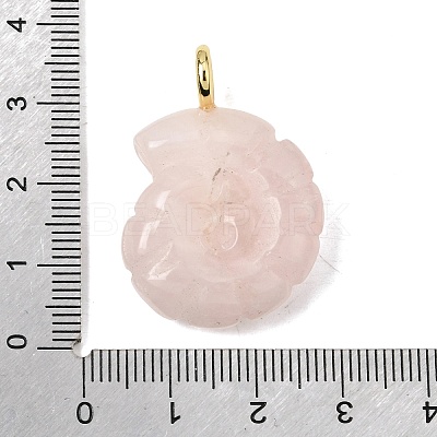 Natural Rose Quartz Carved Pendants G-C282-01K-1