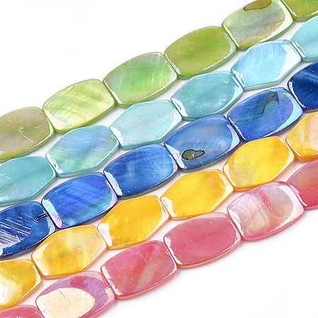 AB Color Freshwater Shell Bead Strands X-SHEL-T009-04-1