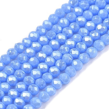 Electroplate Glass Beads Strands EGLA-A044-P1mm-A17-1