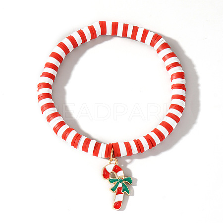 Christmas 304 Stainless Steel Enamel Charm Bracelets ZQ4442-12-1
